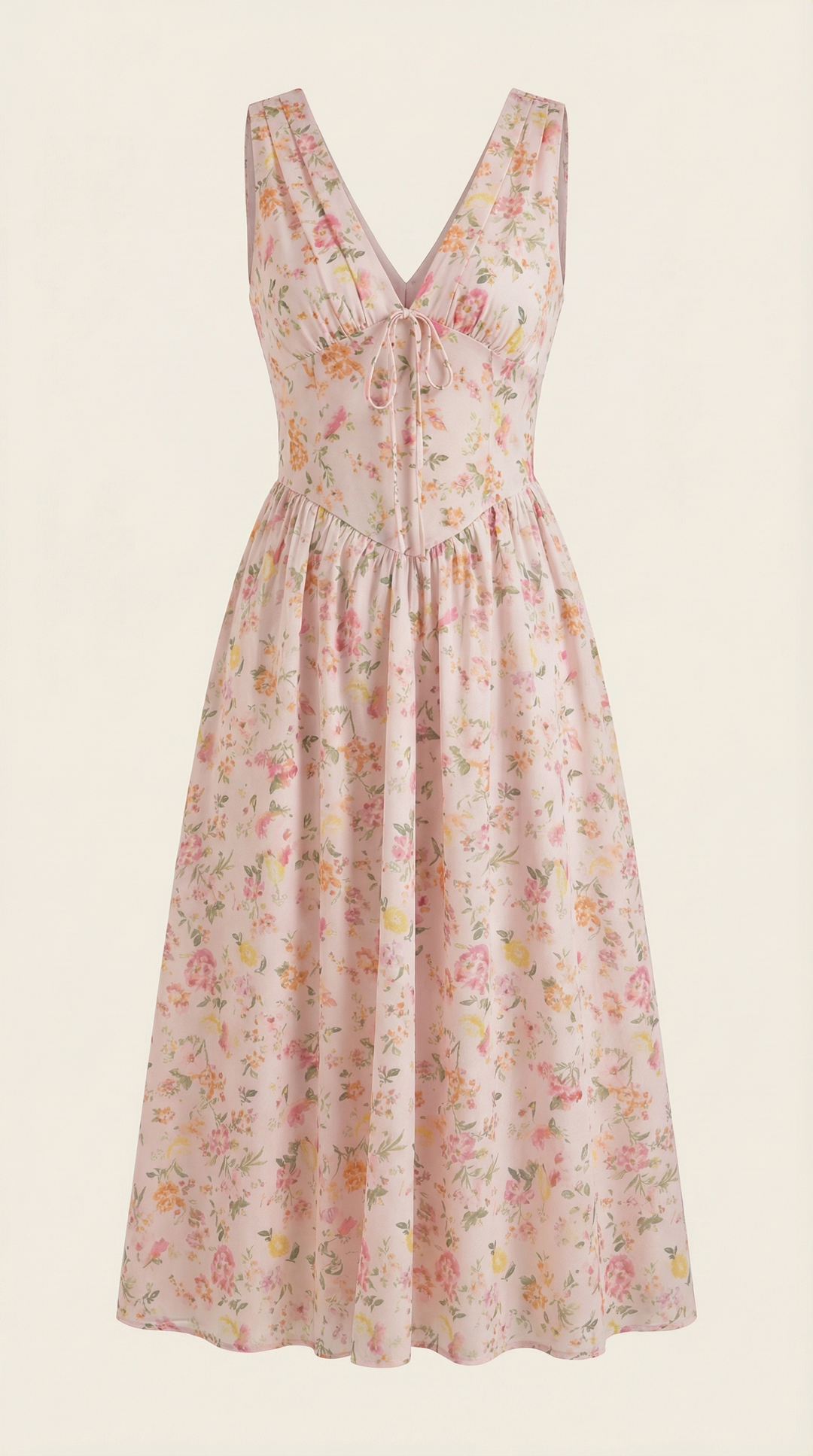 Thea | Women's Tie Front Midi Dress