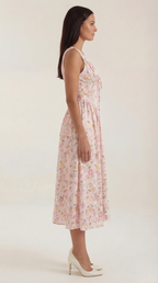 Thea | Women's Tie Front Midi Dress