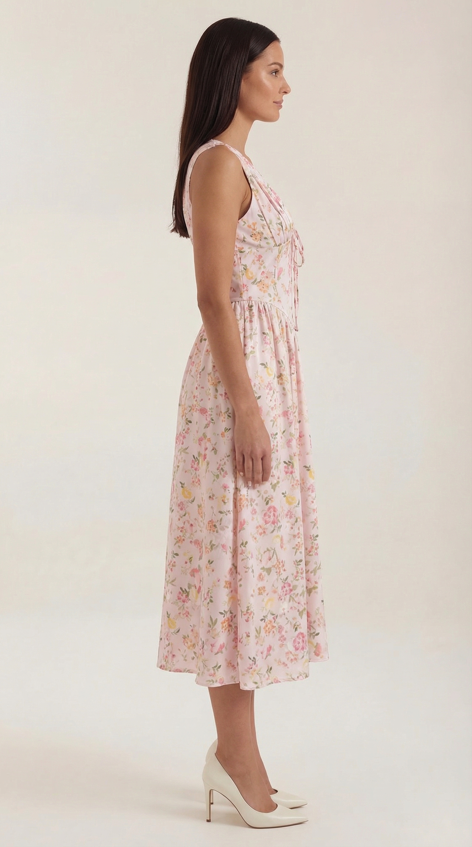 Thea | Women's Tie Front Midi Dress