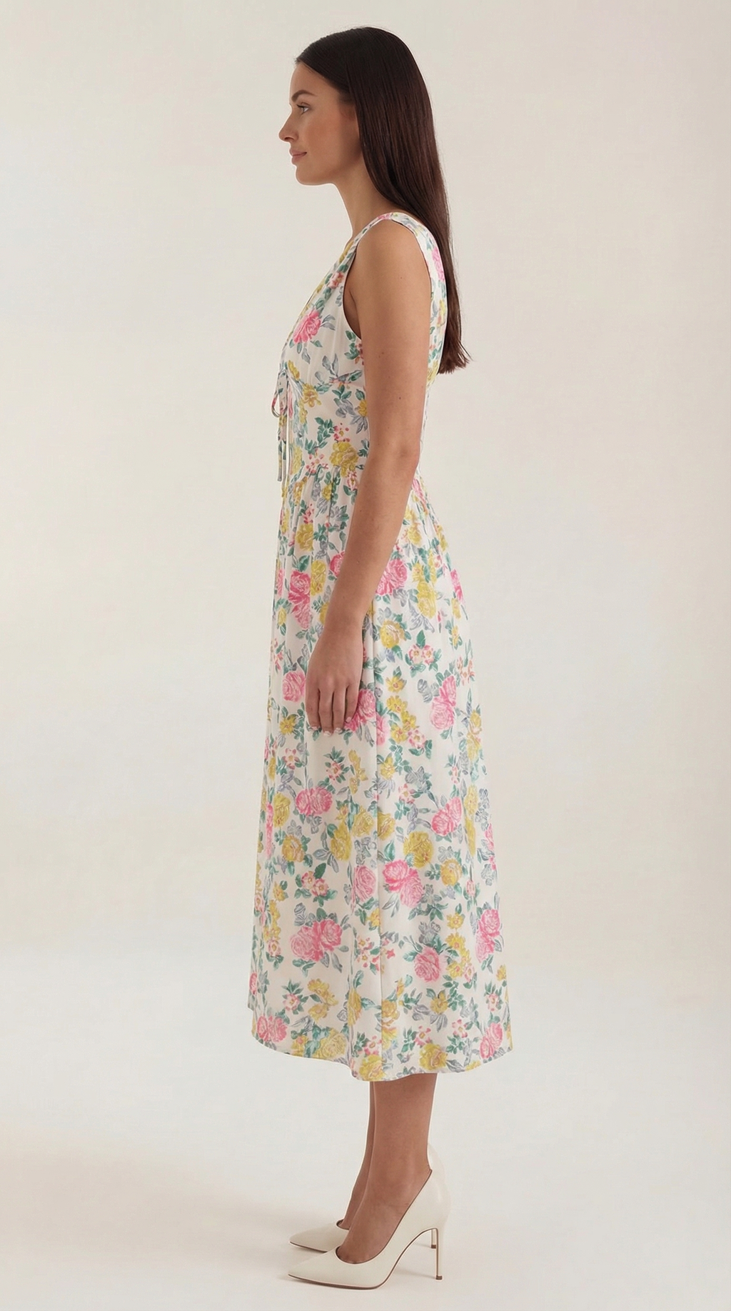Thea | Women's Tie Front Midi Dress