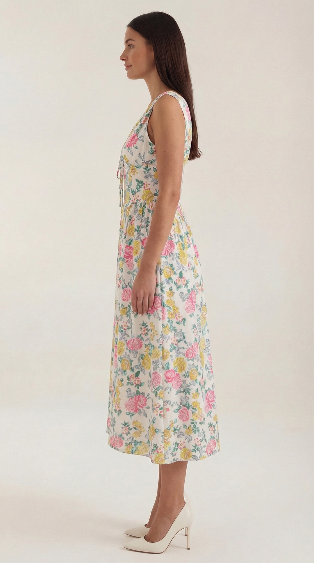 Thea | Women's Tie Front Midi Dress