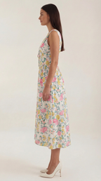 Thea | Women's Tie Front Midi Dress