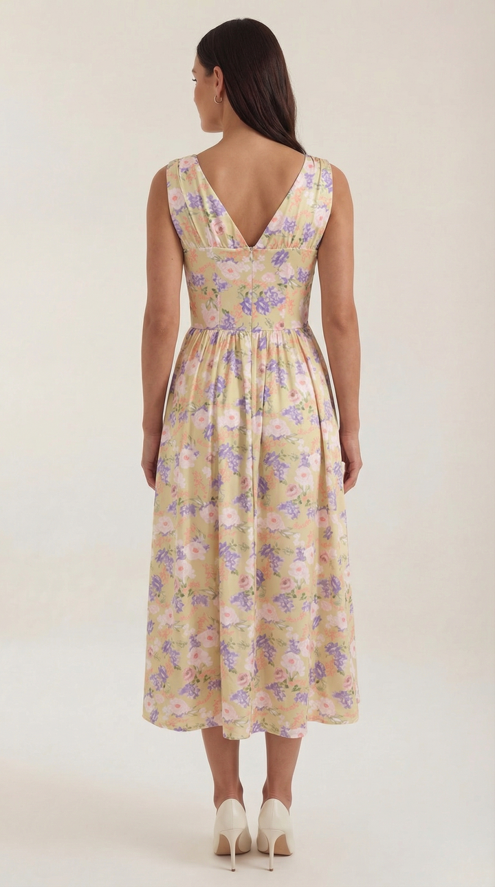 Thea | Women's Tie Front Midi Dress