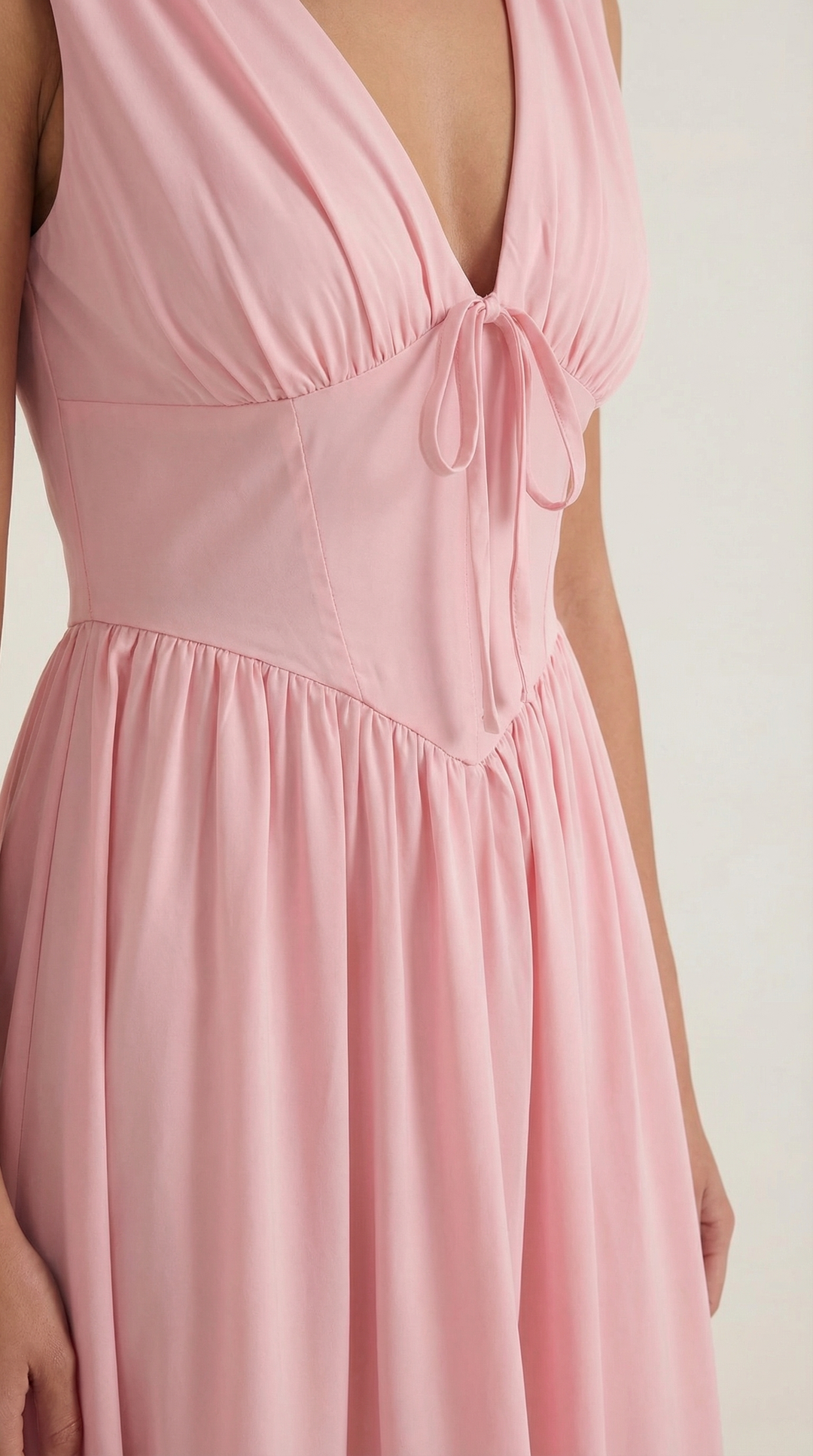 Thea | Women's Tie Front Midi Dress