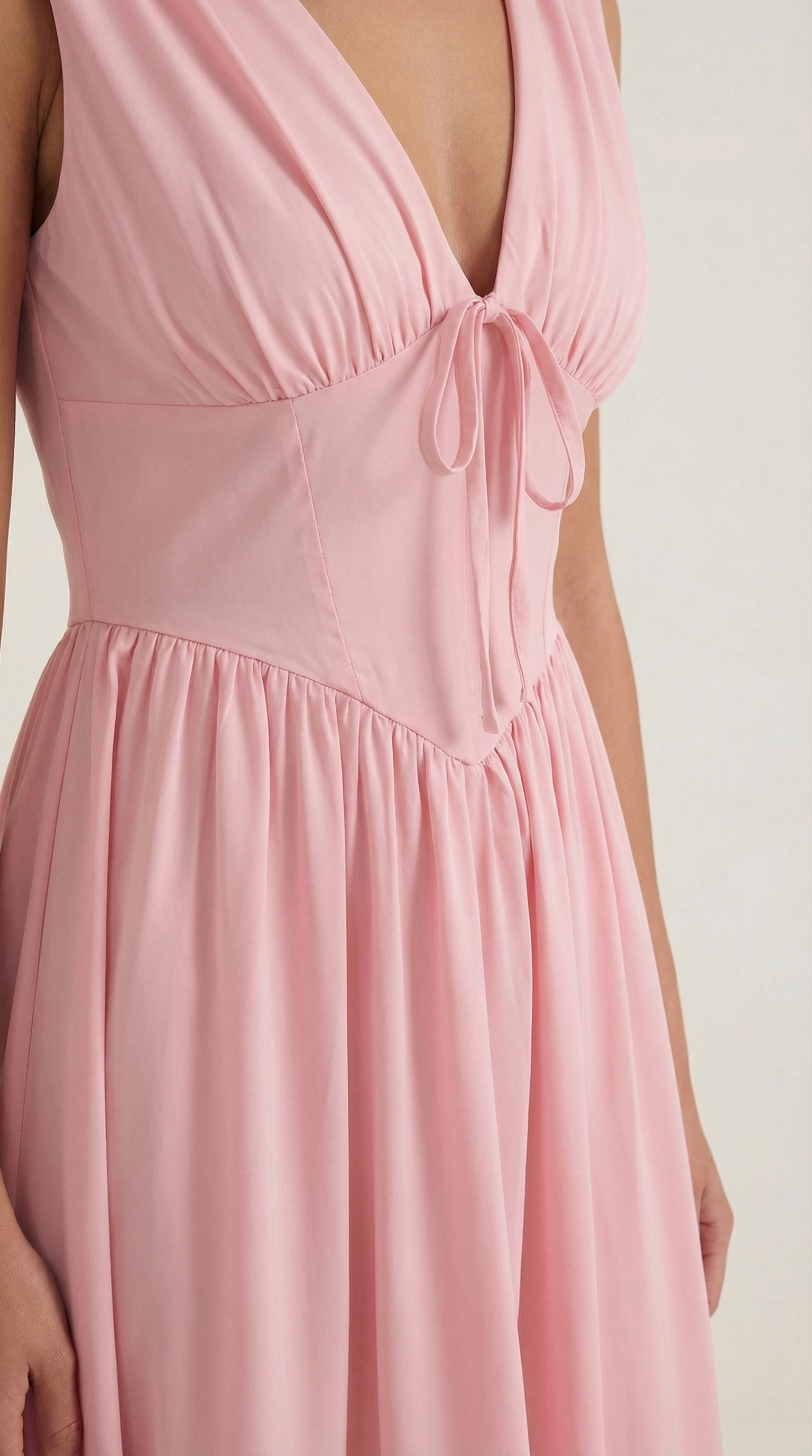 Thea | Women's Tie Front Midi Dress