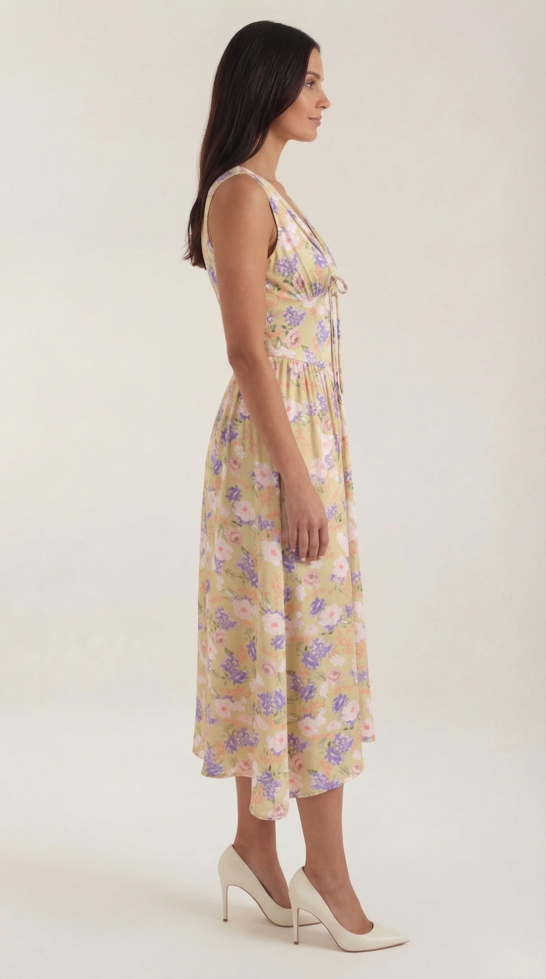 Sofia | Women's Plunge Midi Dress Elegant