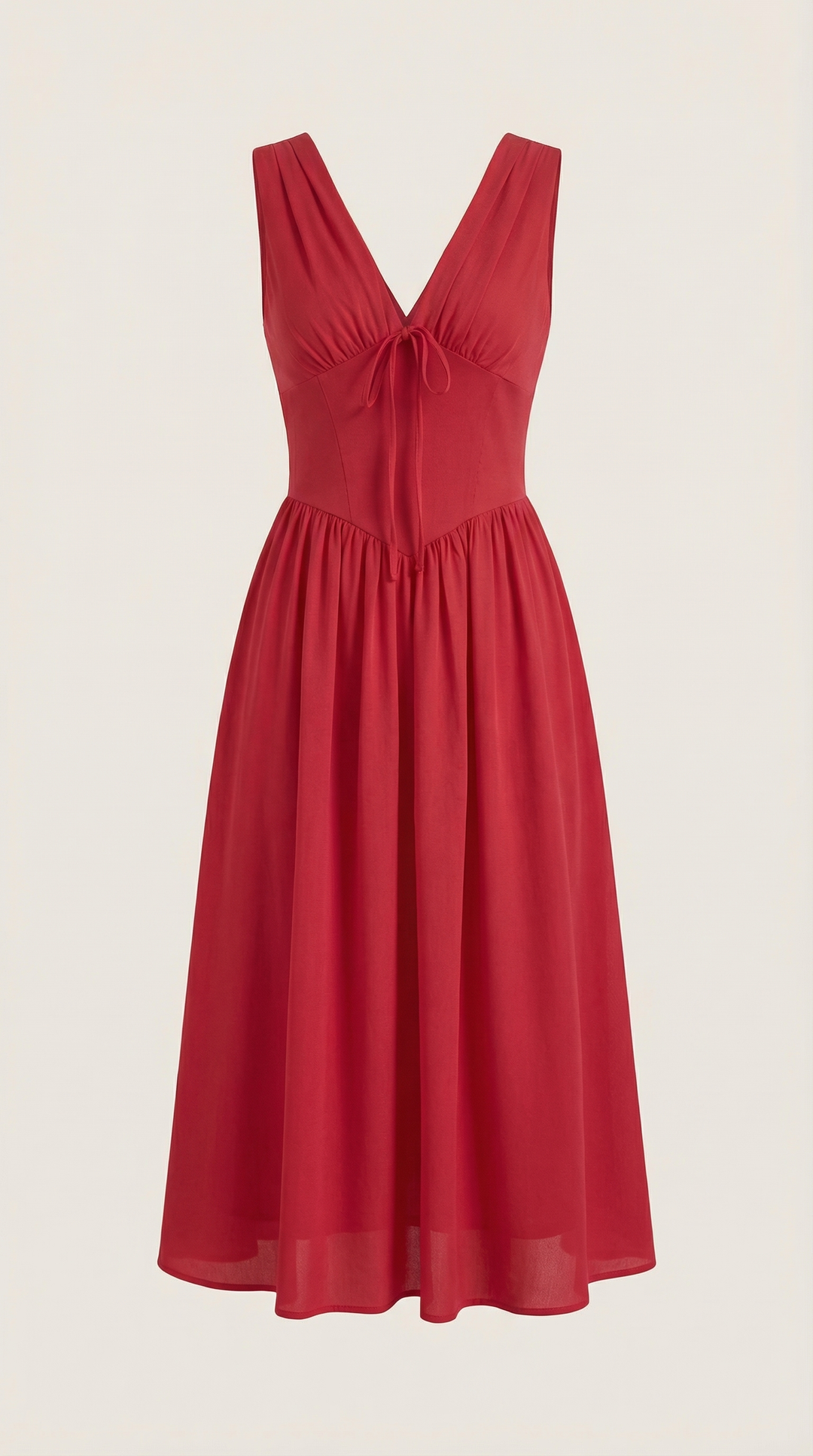Thea | Women's Tie Front Midi Dress