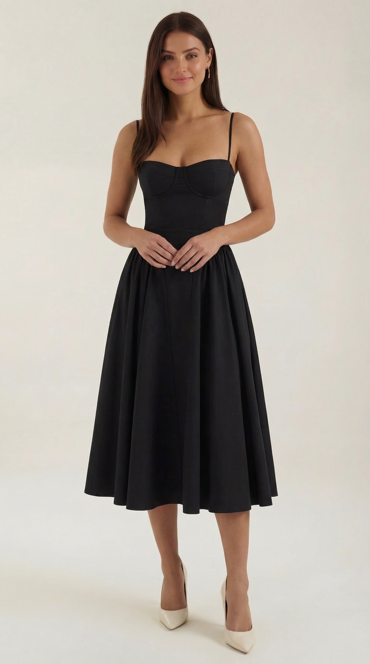 Sofia | Women's Corset Midi Dress Elegant