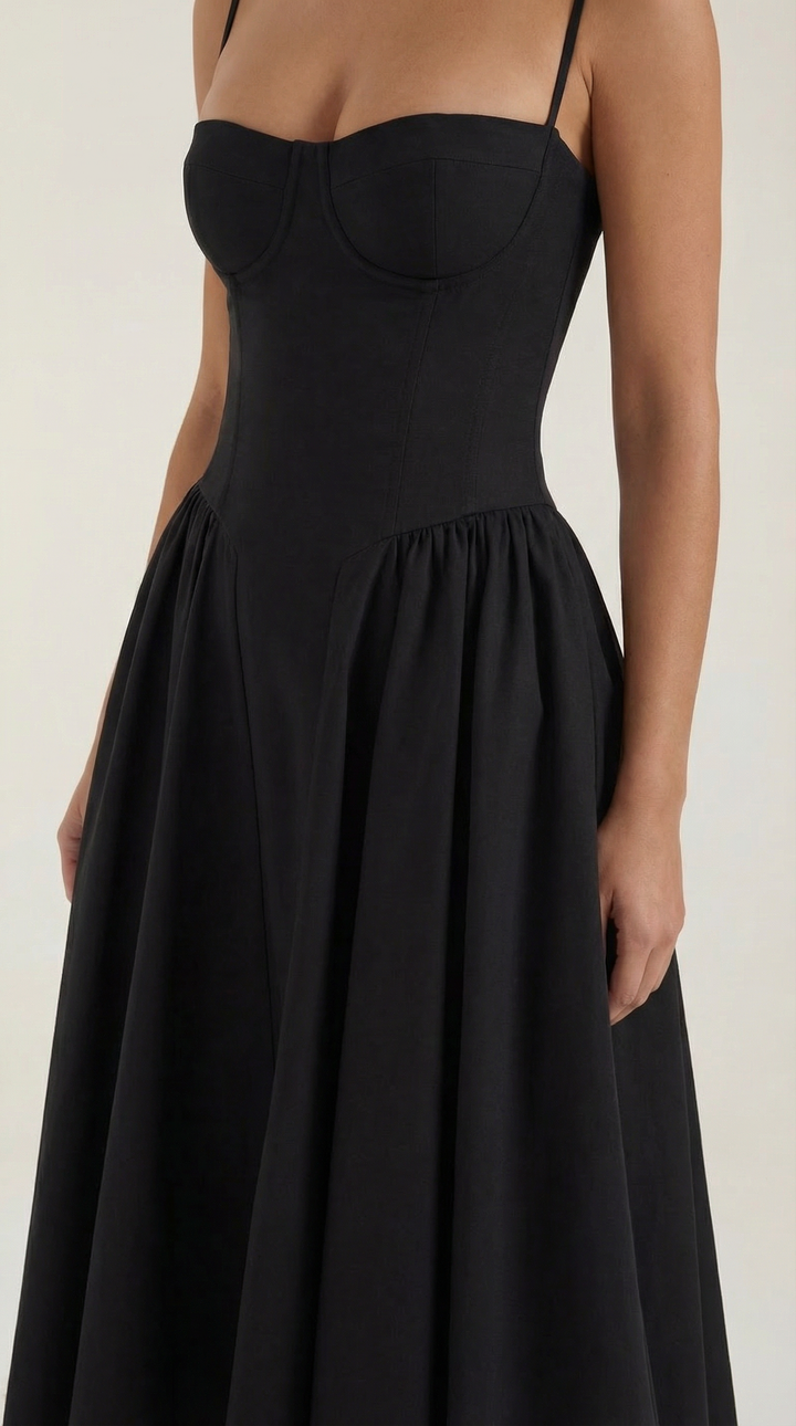 Sofia | Women's Corset Midi Dress Elegant
