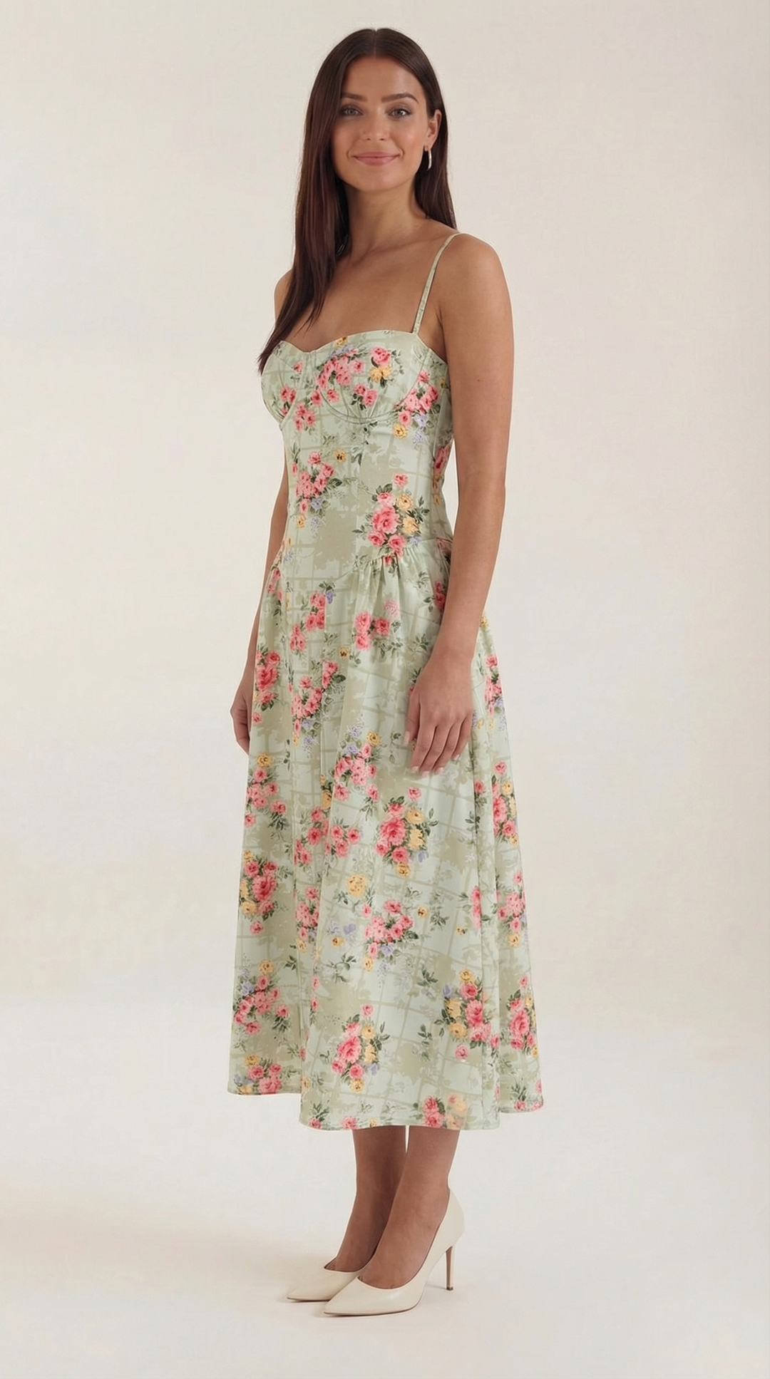 Sofia | Women's Corset Midi Dress Elegant