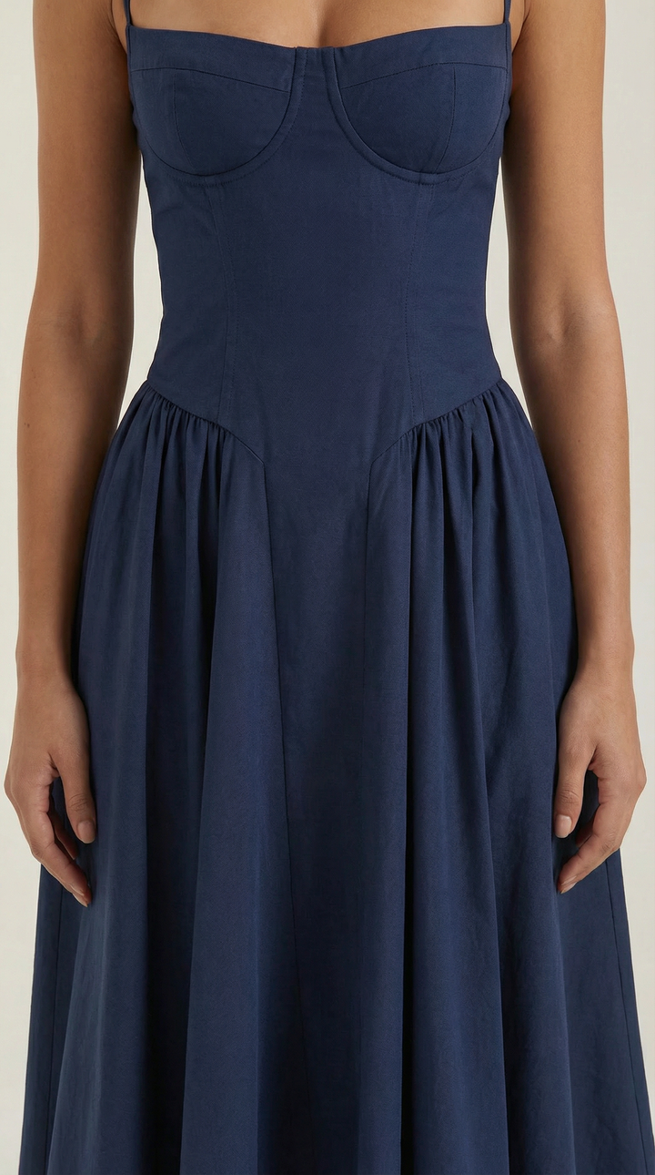 Sofia | Women's Corset Midi Dress Elegant