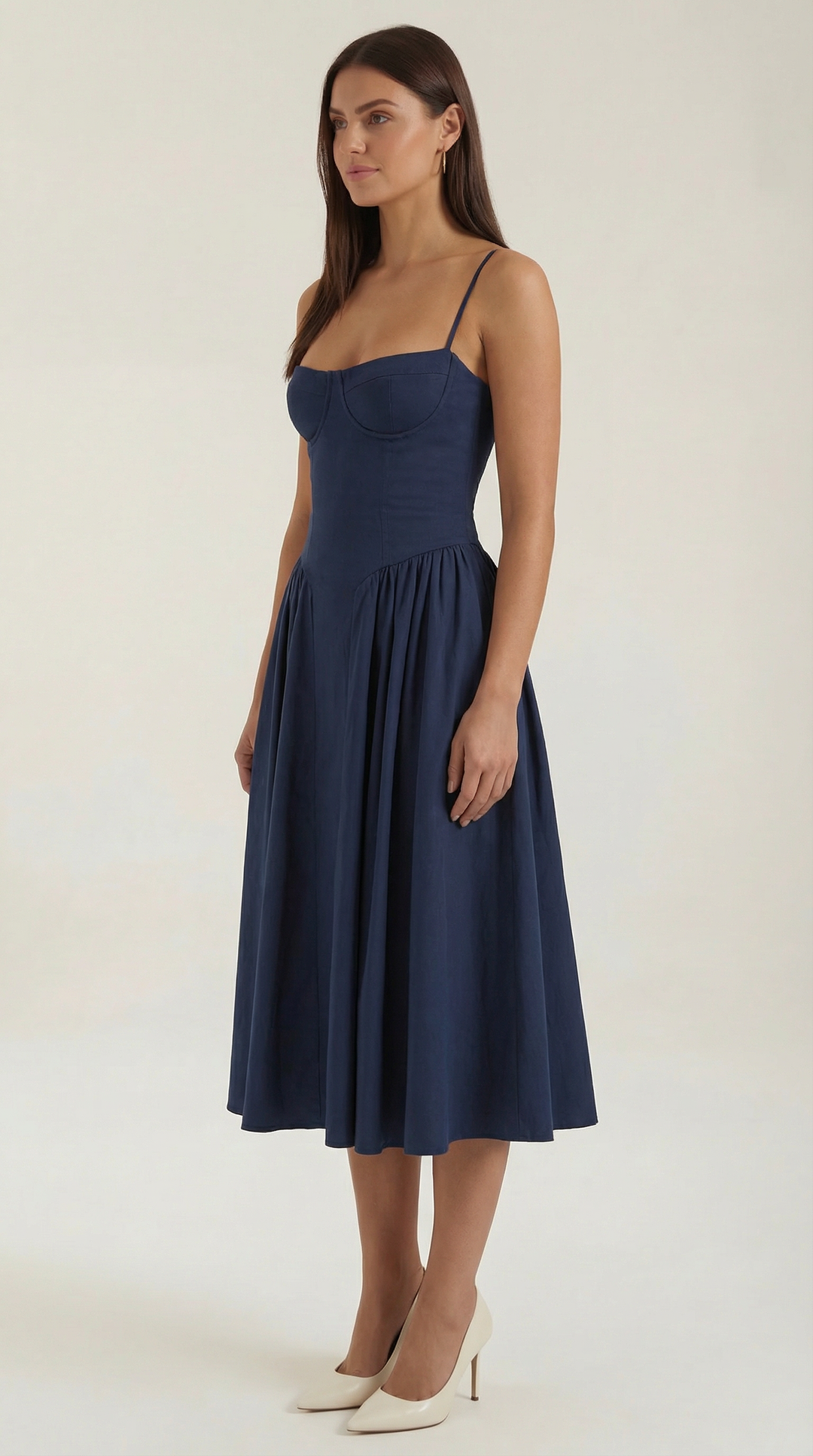 Sofia | Women's Corset Midi Dress Elegant