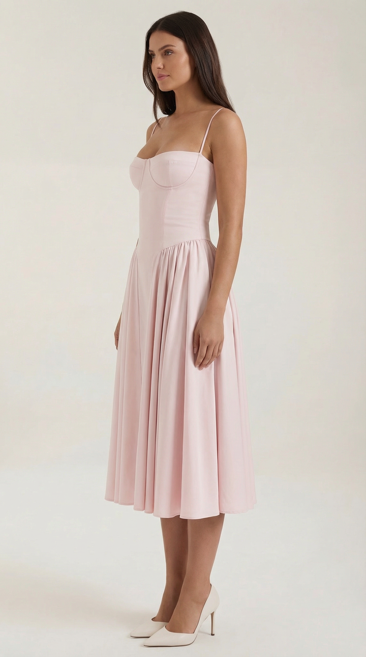 Sofia | Women's Corset Midi Dress Elegant