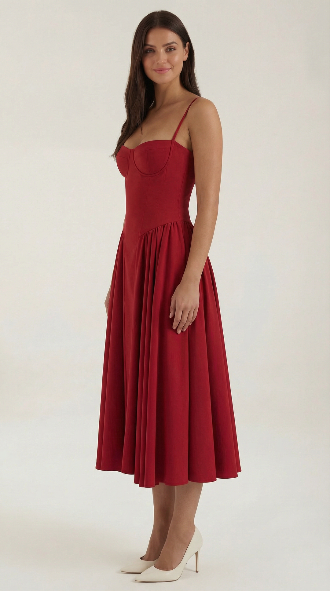 Sofia | Women's Corset Midi Dress Elegant