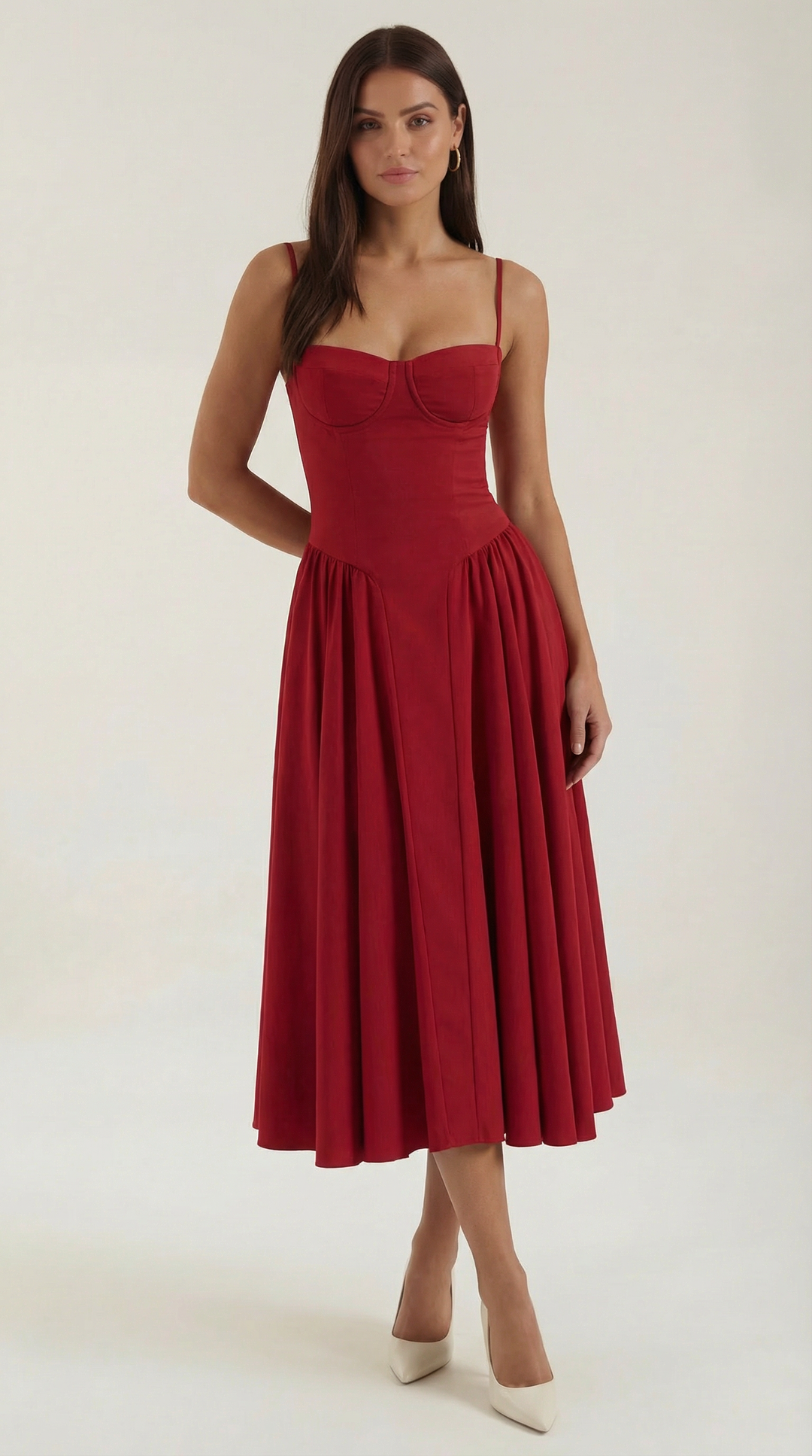 Sofia | Women's Corset Midi Dress Elegant