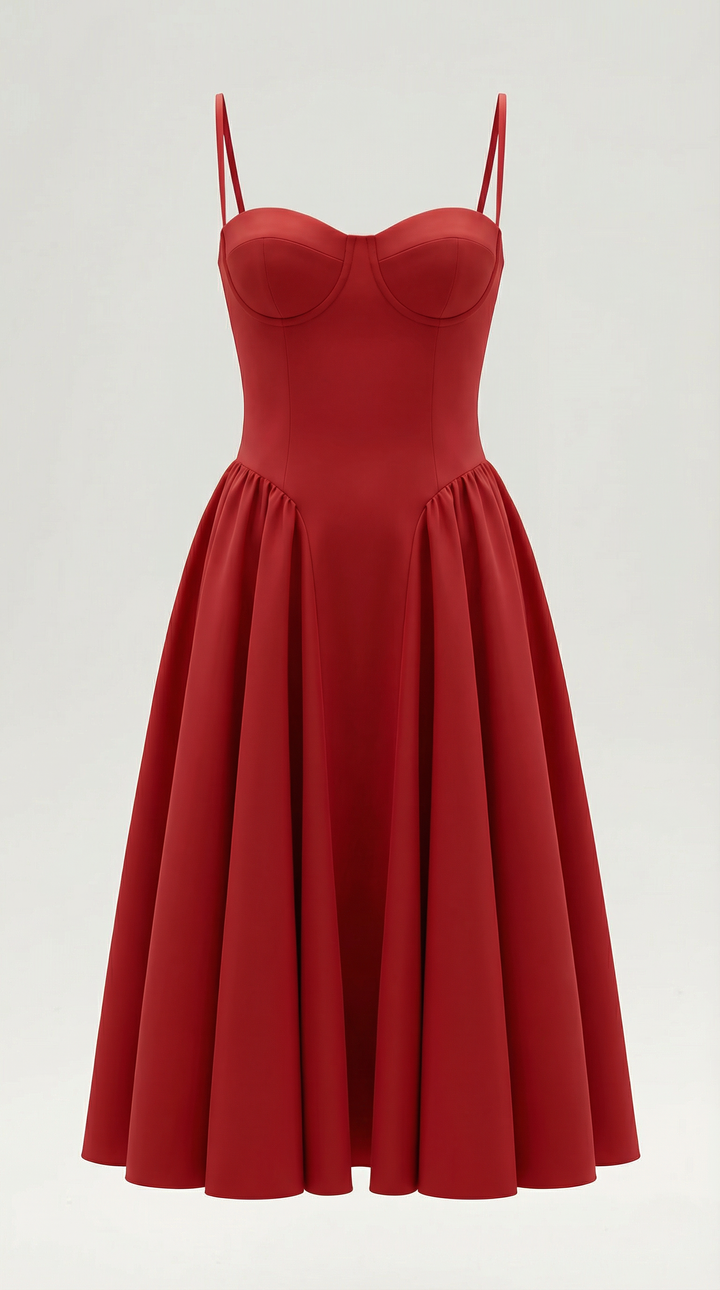 Sofia | Women's Corset Midi Dress Elegant