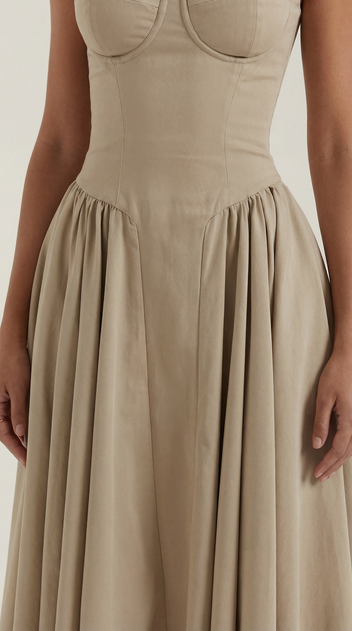 Sofia | Women's Corset Midi Dress Elegant