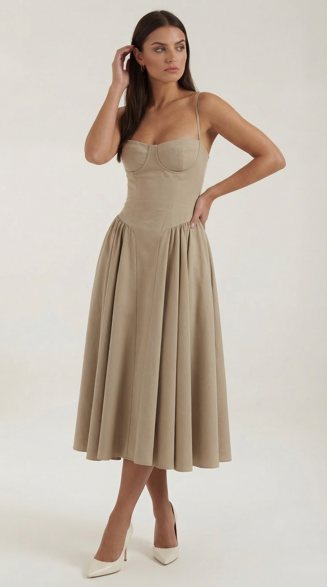 Sofia | Women's Corset Midi Dress Elegant