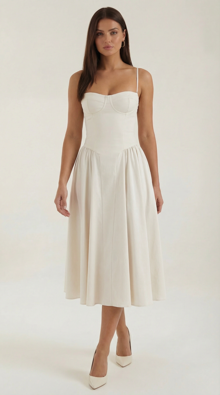 Sofia | Women's Corset Midi Dress Elegant