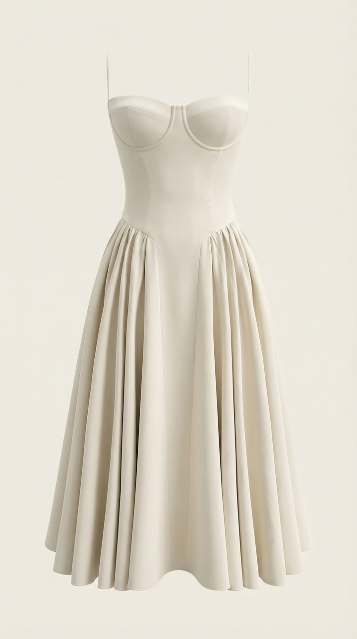 Sofia | Women's Corset Midi Dress Elegant