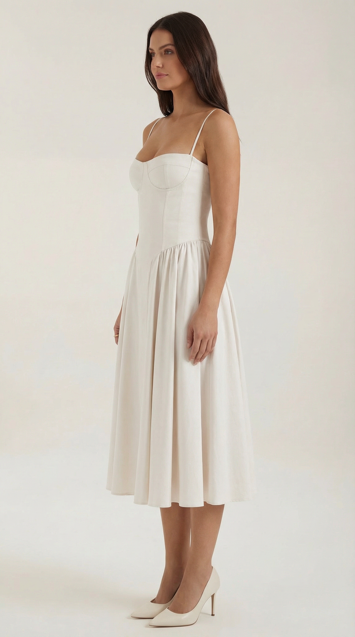 Sofia | Women's Corset Midi Dress Elegant