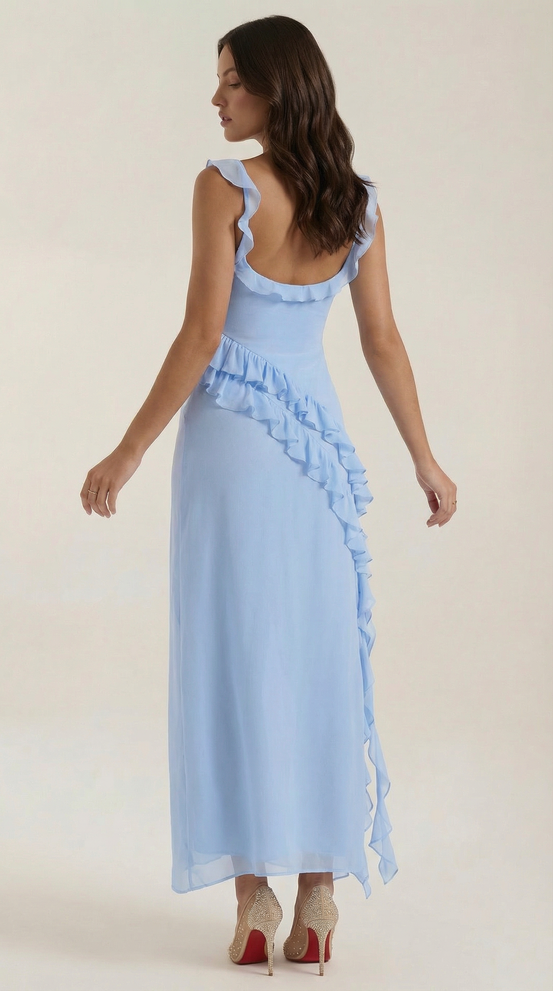 Sutton | Women's Ruffle Split Maxi Dress