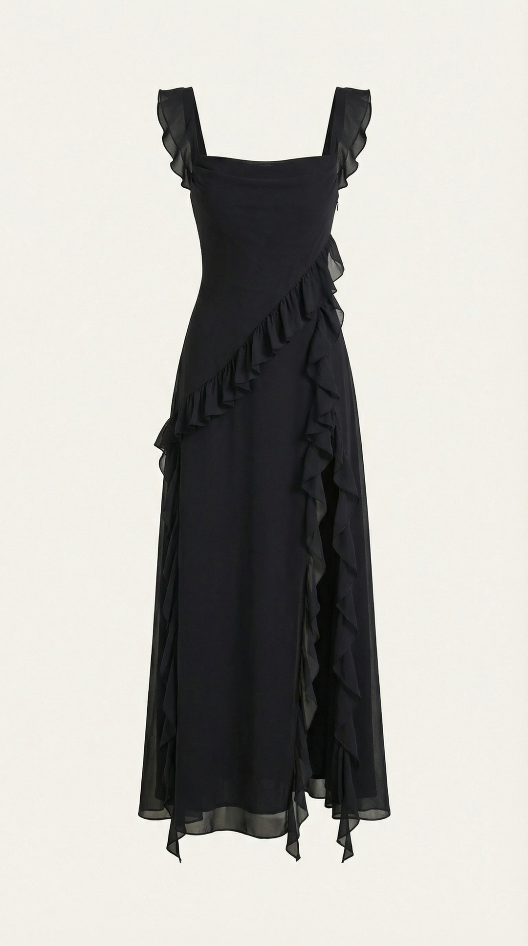 Sutton | Women's Ruffle Split Maxi Dress