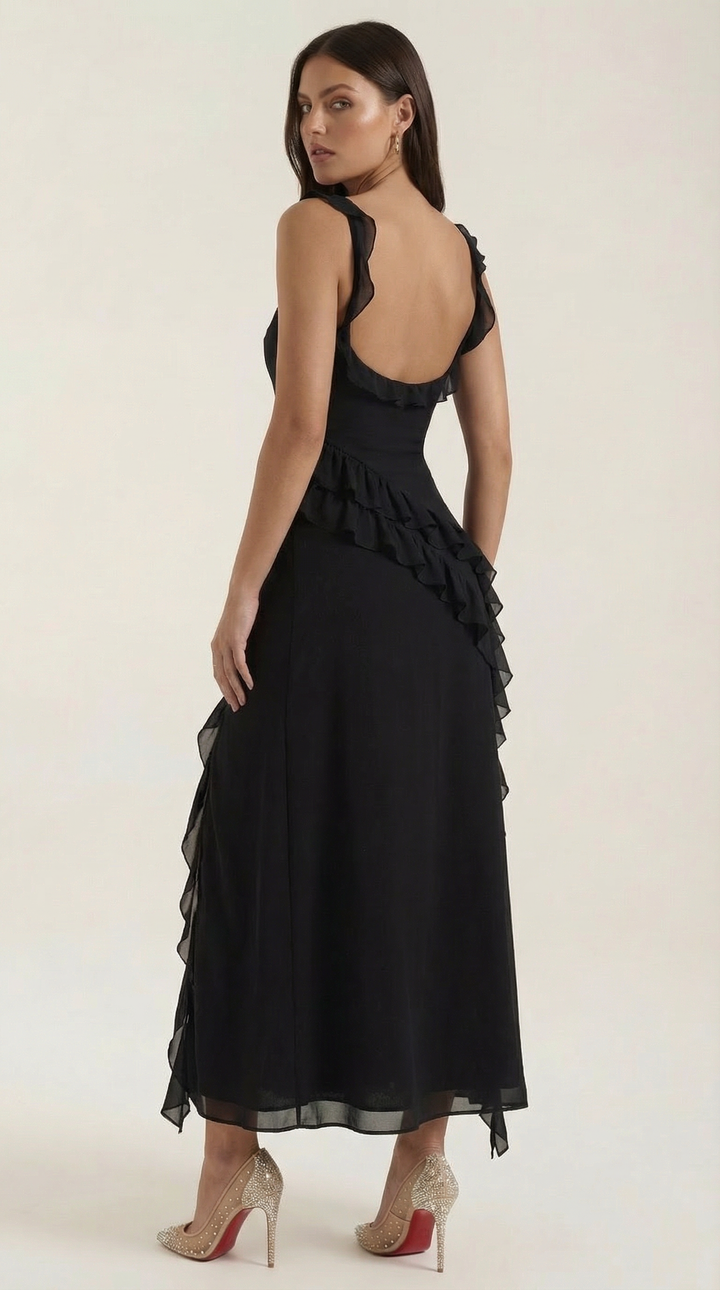 Sienna | Women's Ruffled Maxi Dress Elegant