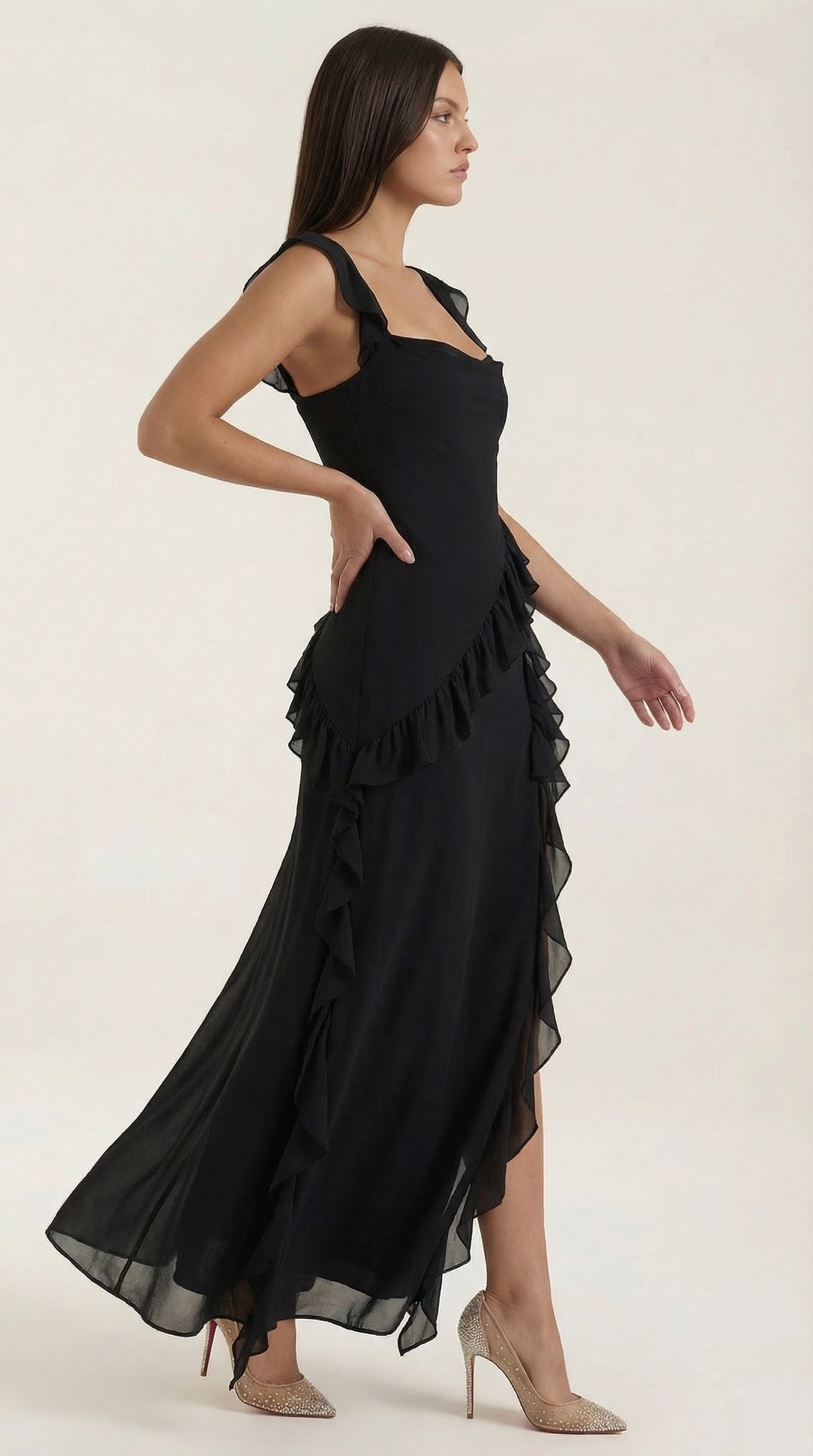 Sienna | Women's Ruffled Maxi Dress Elegant