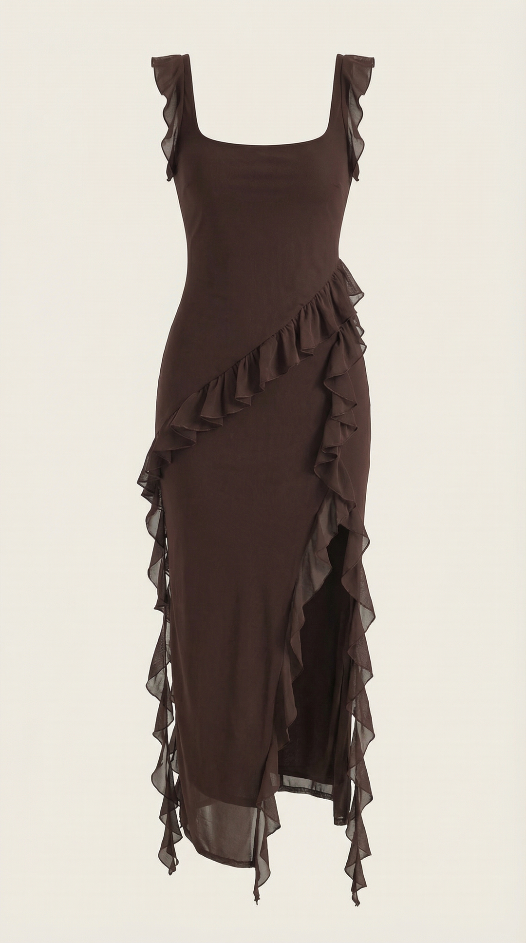 Sutton | Women's Ruffle Split Maxi Dress