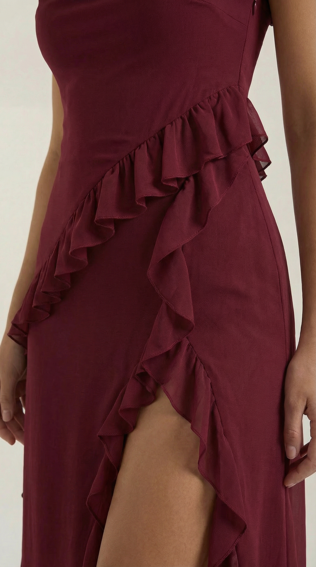 Sutton | Women's Ruffle Split Maxi Dress