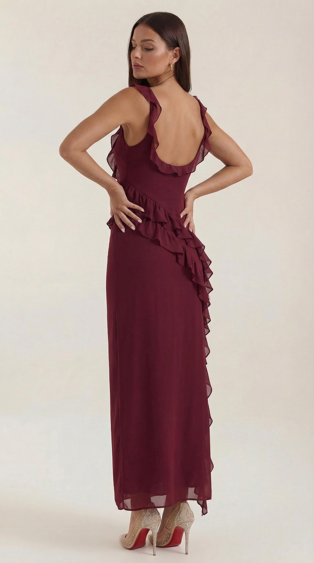 Sienna | Women's Ruffled Maxi Dress Elegant