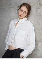 Harlow | Women's Cropped Button-Down Shirt