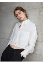 Harlow | Women's Cropped Button-Down Shirt