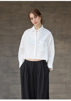 Harlow | Women's Cropped Button-Down Shirt