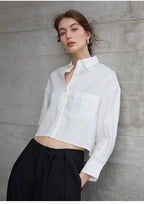 Harlow | Women's Cropped Button-Down Shirt