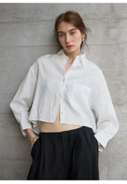 Harlow | Women's Cropped Button-Down Shirt