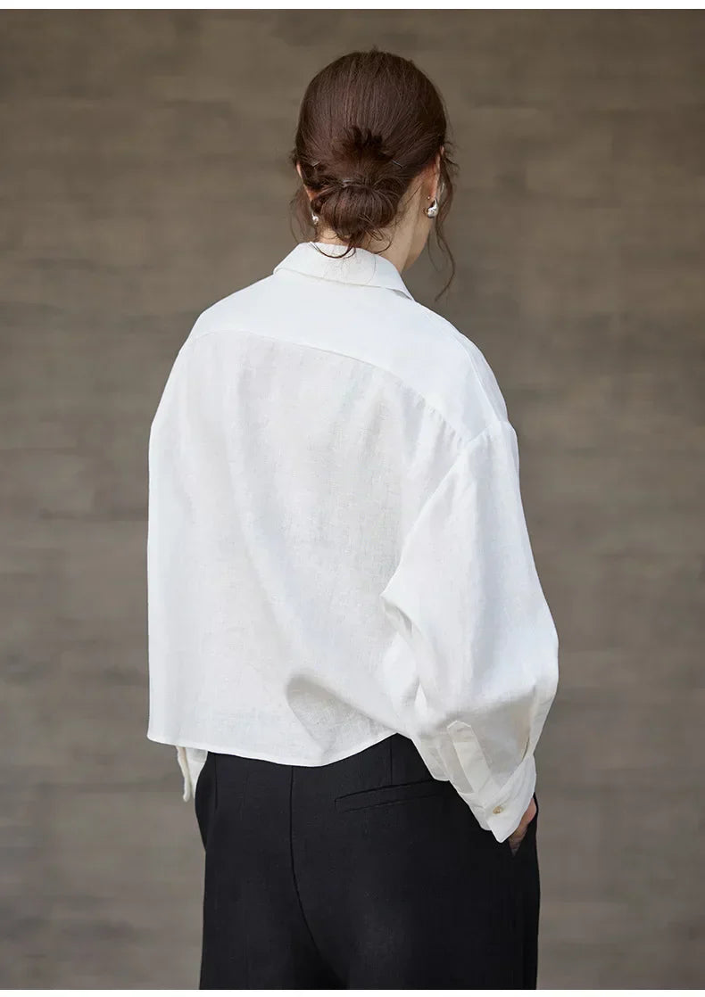 Harlow | Women's Cropped Button-Down Shirt