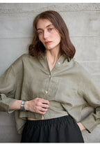 Harlow | Women's Cropped Button-Down Shirt