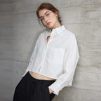 Harlow | Women's Cropped Button-Down Shirt