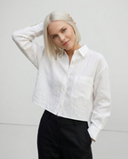 Harlow | Women's Cropped Button-Down Shirt