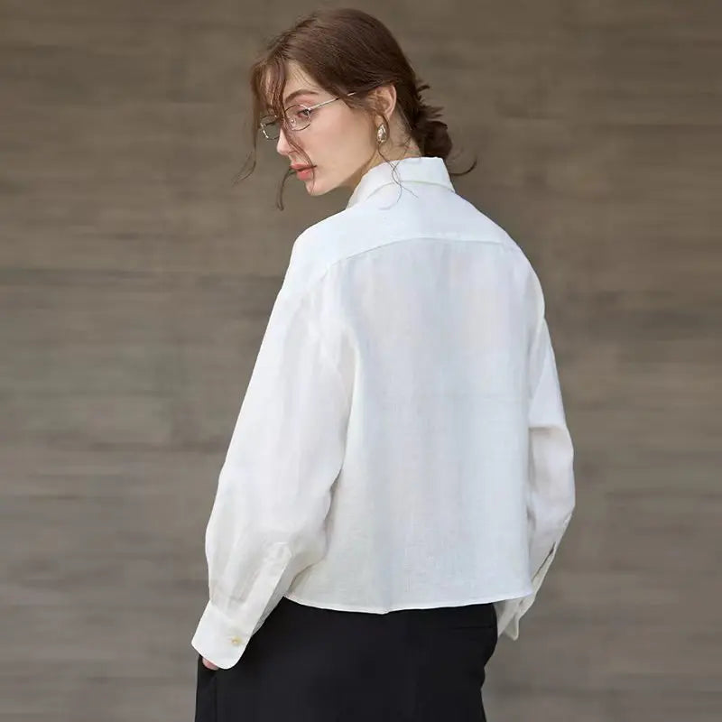 Harlow | Women's Cropped Button-Down Shirt
