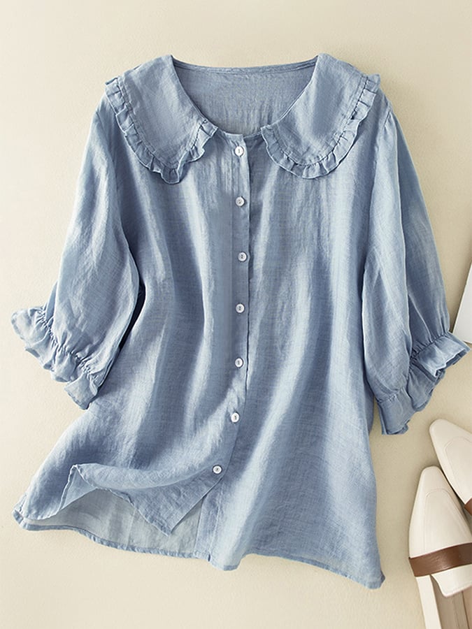 Winifred | Women's Peter Pan Collar Button Blouse