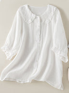 Winifred | Women's Peter Pan Collar Button Blouse