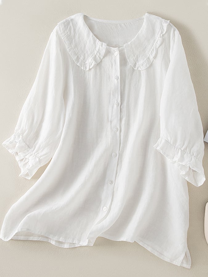Winifred | Women's Peter Pan Collar Button Blouse