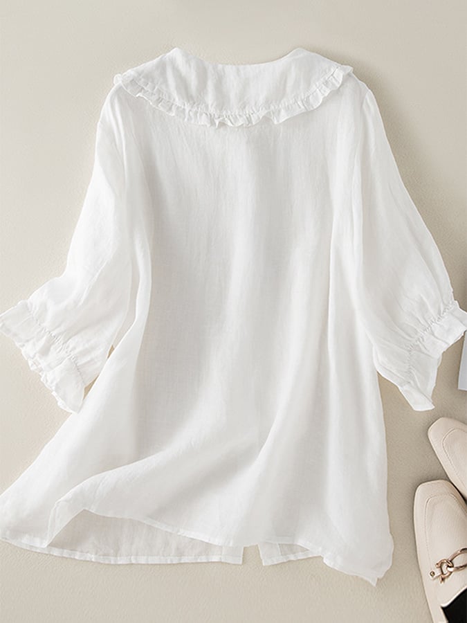 Winifred | Women's Peter Pan Collar Button Blouse