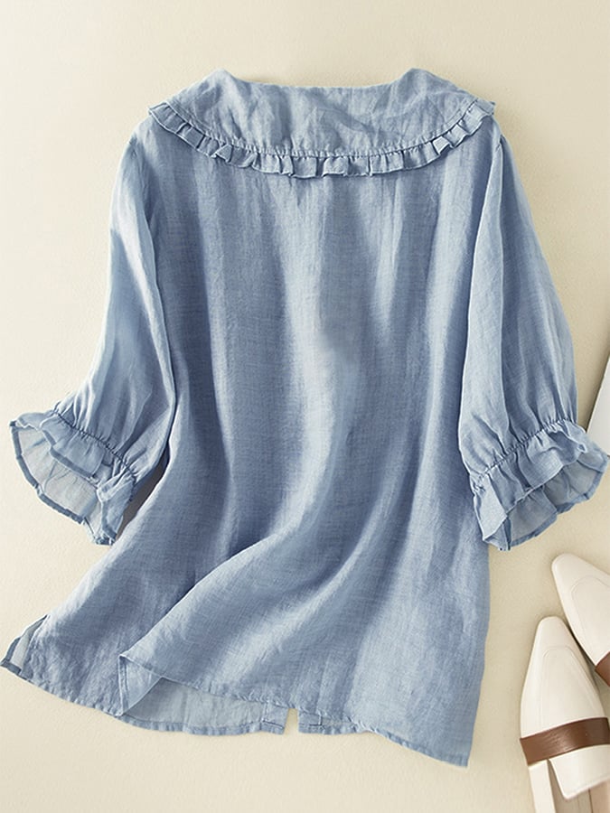 Winifred | Women's Peter Pan Collar Button Blouse