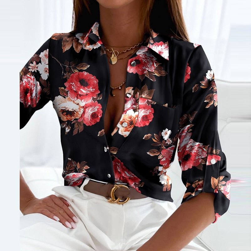 Sienna | Women's Geometric Print Button-Up Shirt